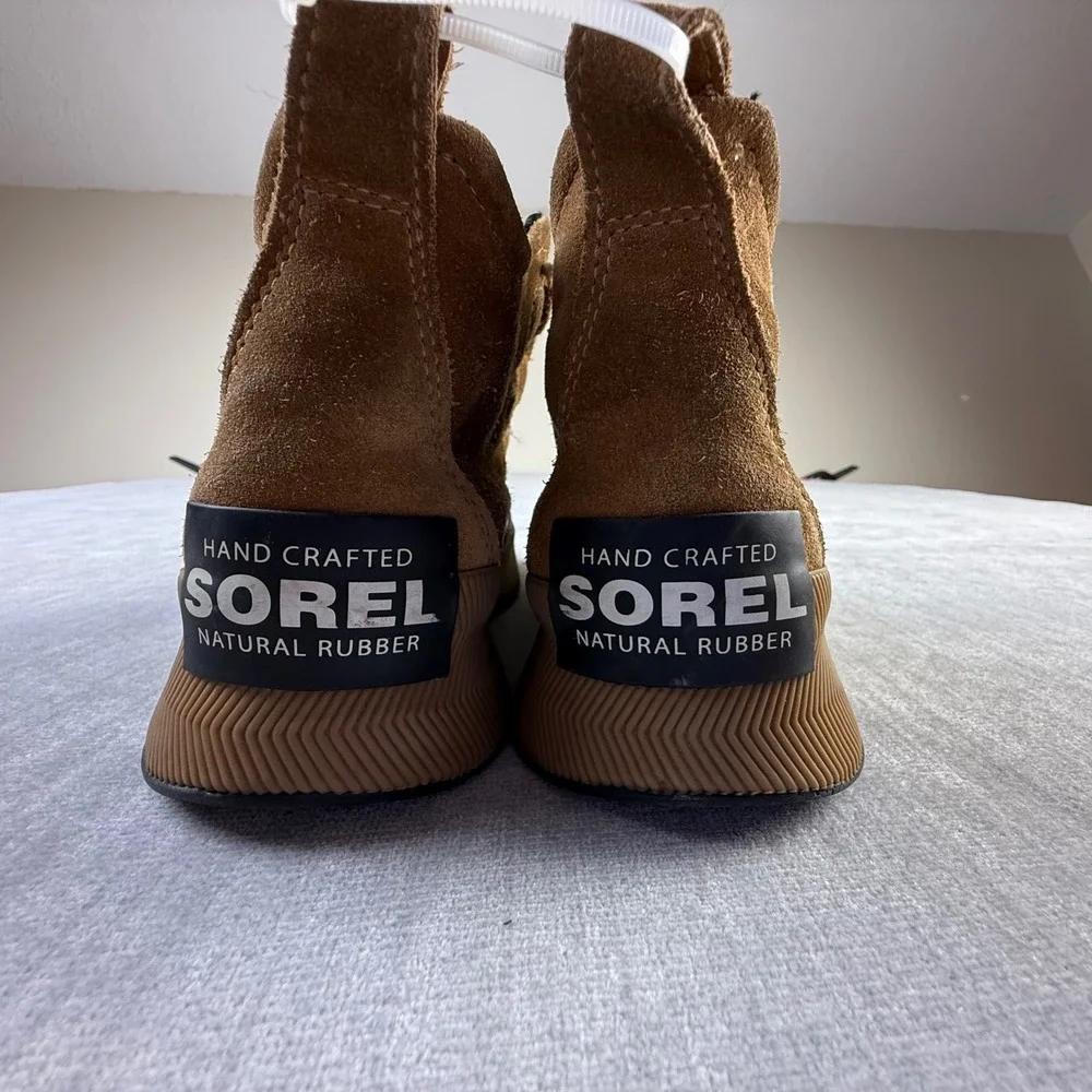 Sorel‎ Kids Out N About Classic Waterproof Suede Duck Boots Brown Size 3